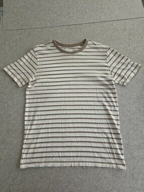 Cactus Man Ricky Singh Cream Tee with Tan Stripes